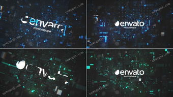 快速的智能科技標(biāo)志入場(chǎng)動(dòng)畫ae模板