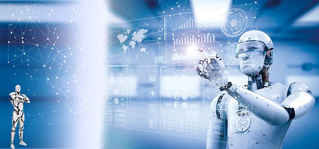 大氣機器人人工智能科技banner-科技感-科技背景-科技海報-科技banner-科技logo-科技底紋