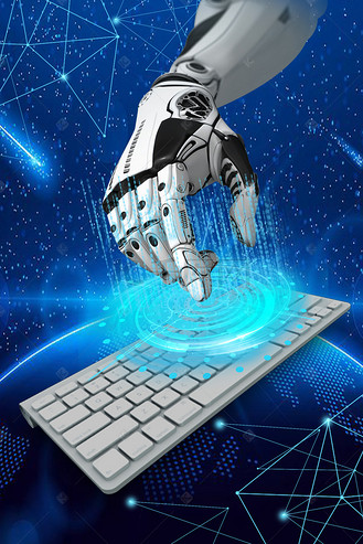 科技人工智能人與機器人素材